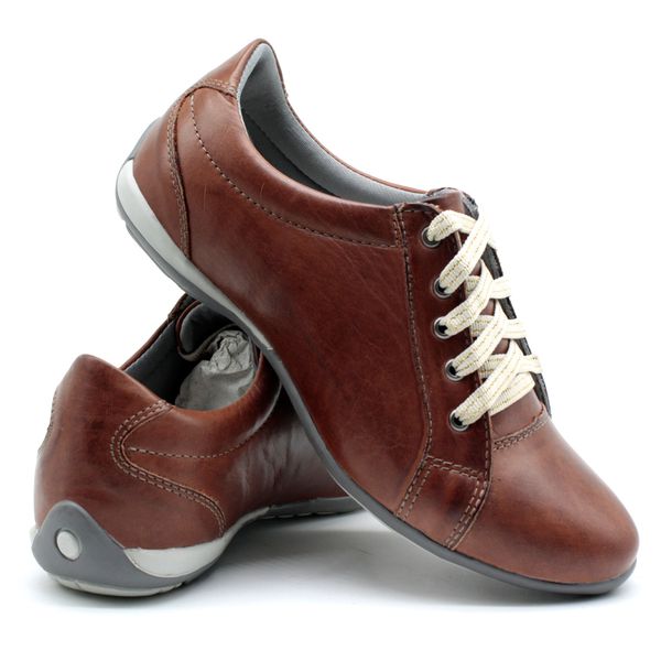 Tenis Feminino Com Cadarço Para Caminhada Bmbrasil 227/04 Castanho