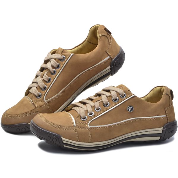 Sapato Masculino Casual Porshe Amura 114/01 Palha