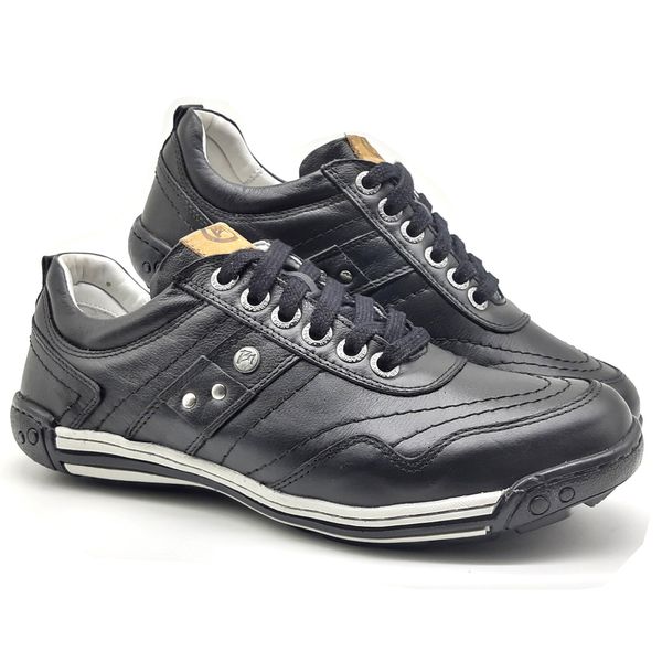 Sapato Masculino Casual Ortopédico Porshe Alanta 132/01 Preto