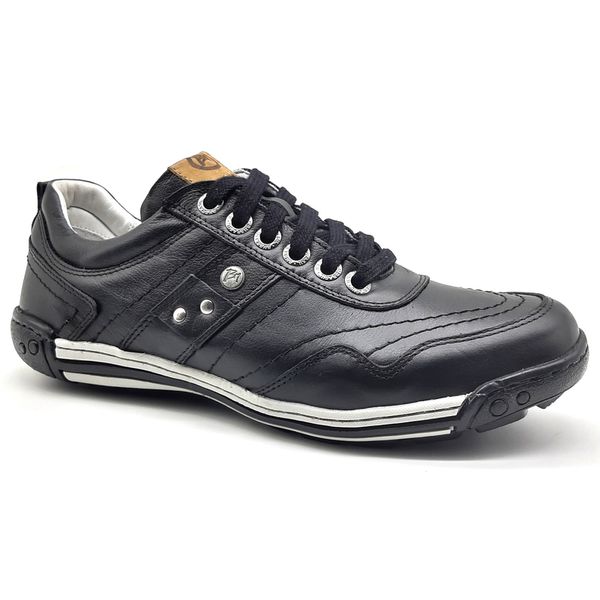 Sapato Masculino Casual Ortopédico Porshe Alanta 132/01 Preto