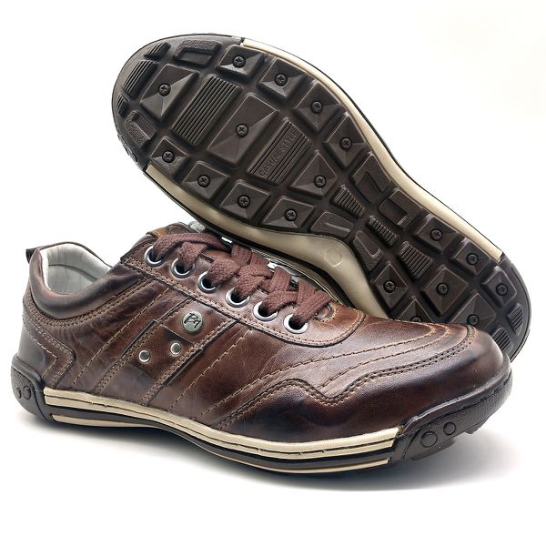 Sapato Masculino Casual Ortopédico Porshe Alanta 132/11 Brown