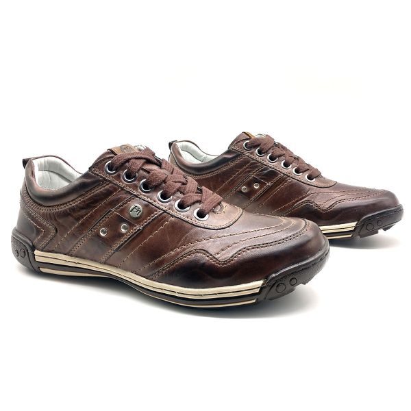 Sapato Masculino Casual Ortopédico Porshe Alanta 132/11 Brown