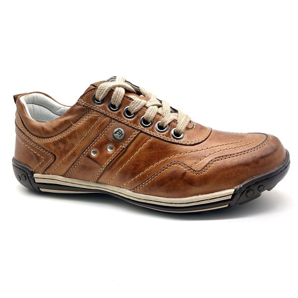 Sapato Masculino Casual Ortopédico Porshe Alanta 132/12 Caramelo