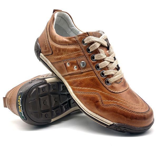Sapato Masculino Casual Ortopédico Porshe Alanta 132/12 Caramelo