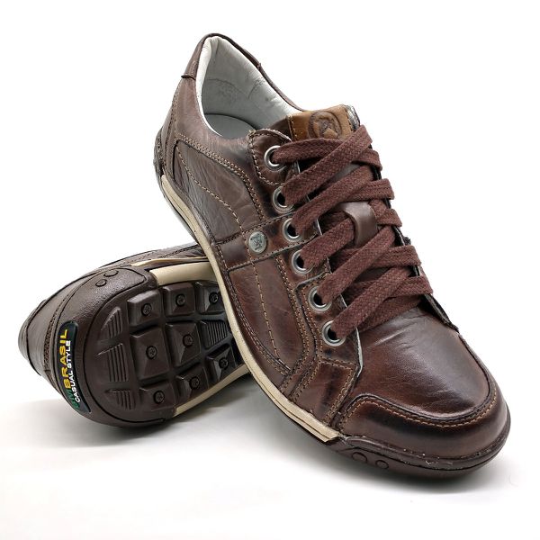 Sapato Masculino Casual Porshe Palmilha Ortopédica 147/03 Brown