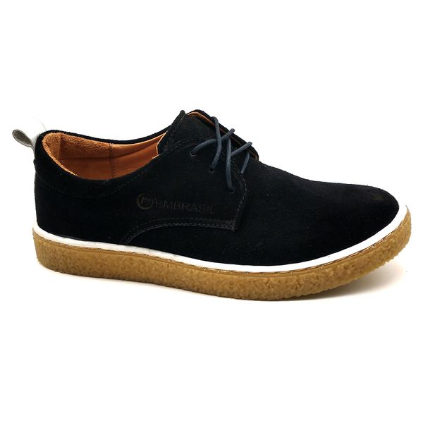 Sapato Masculino Cano e Gáspea De Camurça Bmbrasil 890/03 Preto