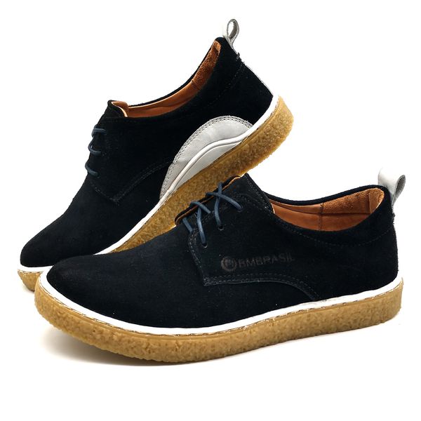 Sapato Masculino Cano e Gáspea De Camurça Bmbrasil 890/03 Preto