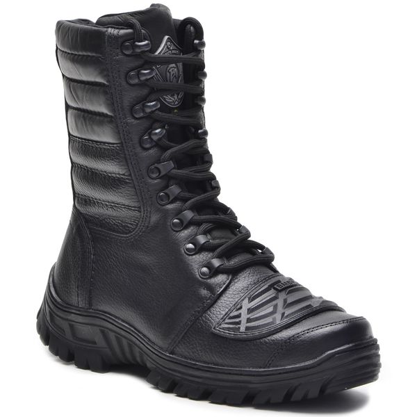 Coturno Tático Bota Militar Semi-impermeável Moto Bmbrasil 5168/16 Preto