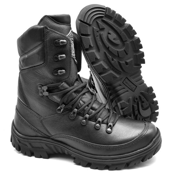 Coturno Tático Combate Bmbrasil Bota Militar Semi-impermeável 5183/02 Preto