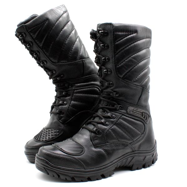Coturno Choque Tático Moto Bmbrasil 5190/01 Preto