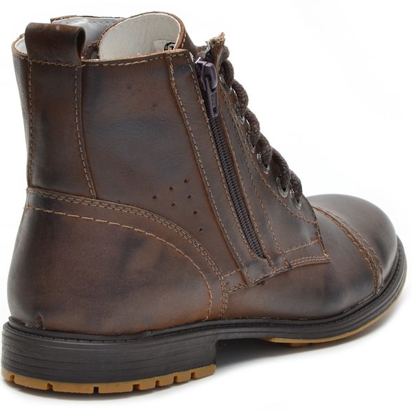 Bota Botina De Zíper Bmbrasil Oxfords 651/02 Taupe