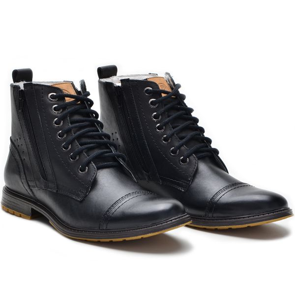 Bota Botina De Zíper Bmbrasil Oxfords 651/07 Preto
