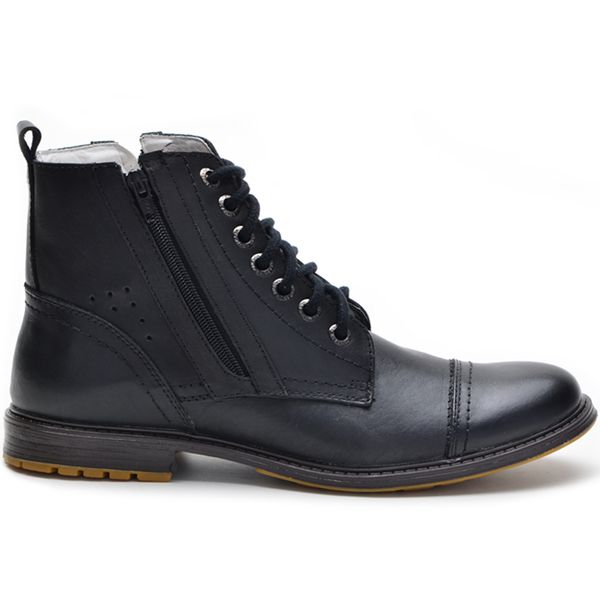 Bota Botina De Zíper Bmbrasil Oxfords 651/07 Preto