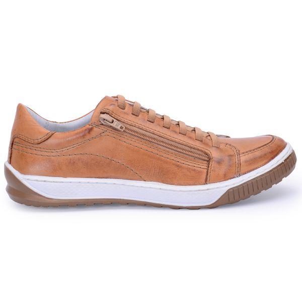 Sapatenis Masculino Casual Masculino De Couro Bmbrasil Sapatenis 608/14 Caramelo