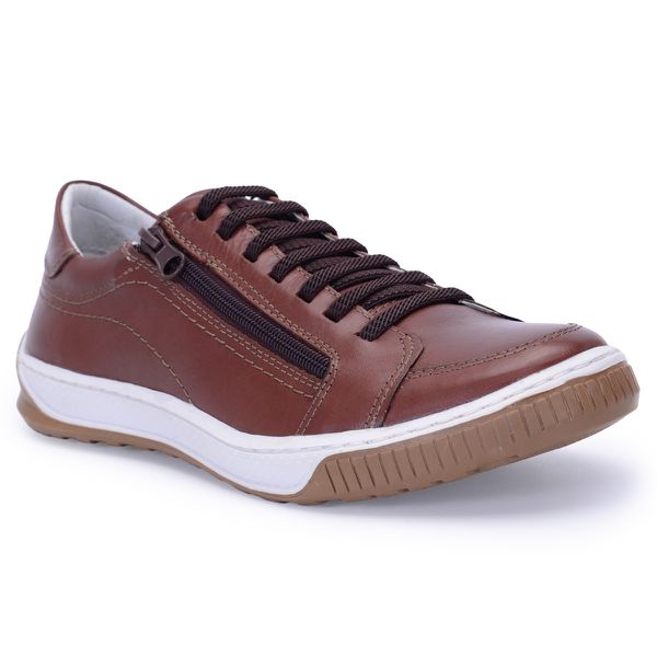 Sapatenis Masculino Casual Masculino De Couro Bmbrasil Sapatenis 608/05 Brown