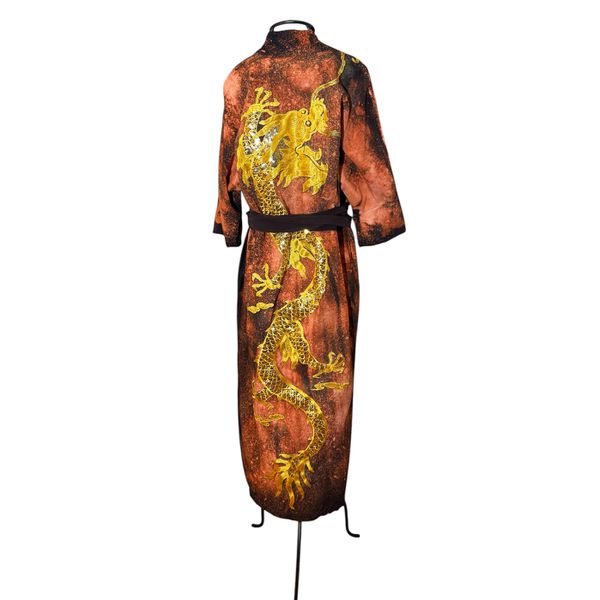 Kimono Viscose O Dragão e as Galáxias The Big-Bang Dragão do Fogo