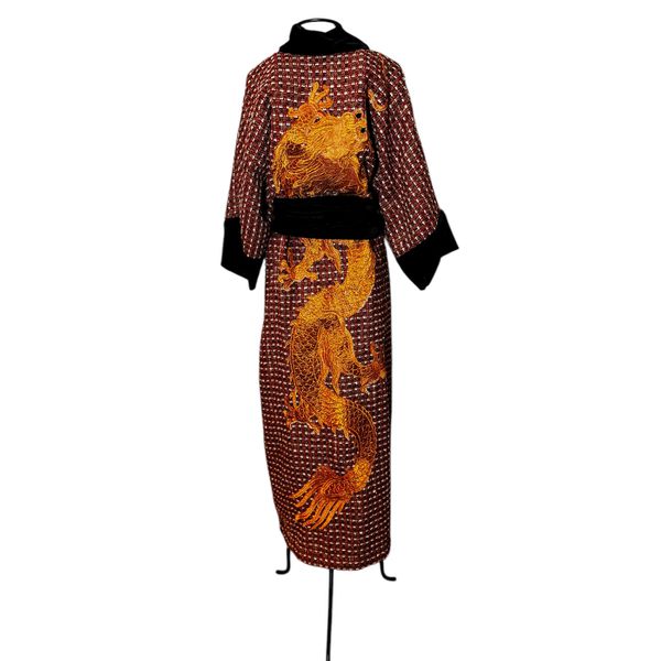 Kimono Tweed Vesúvio Dragão Gigante Cobre 