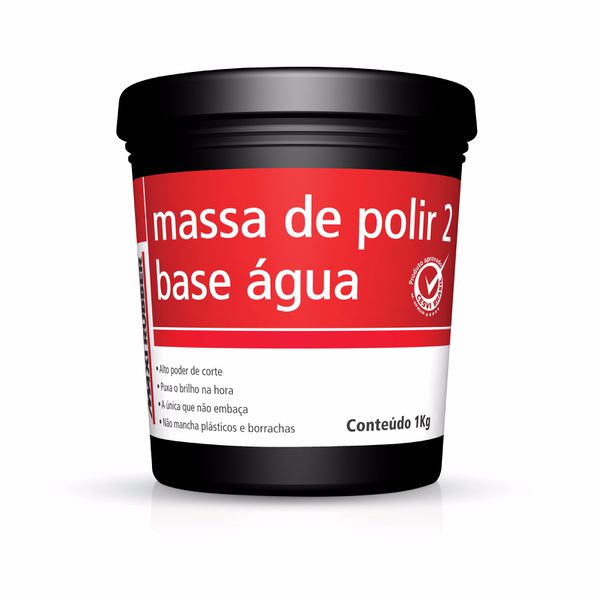 Massa De Polir Nº2 Base D´água Maxi Rubber 1kg