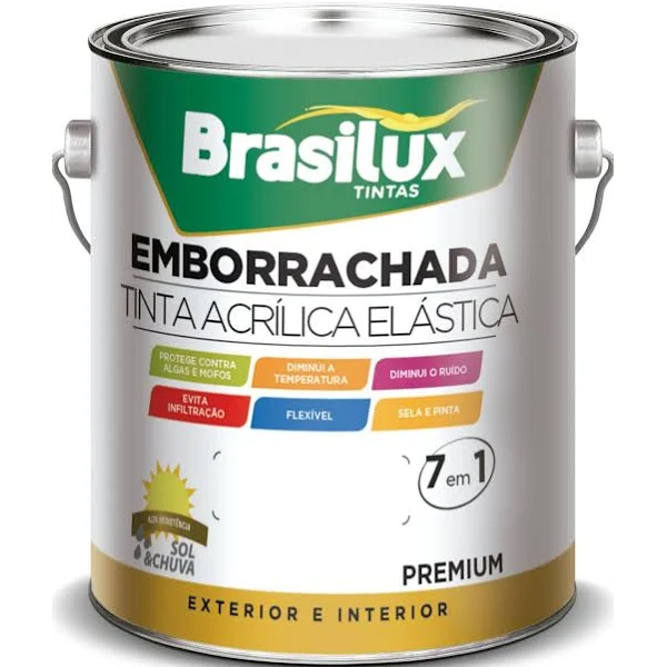Tinta Emborrachada Branco Neve 3,6L - Brasilux 