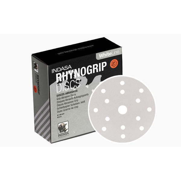 Disco Hookit 5" P320 5F Rhynogrip White - Indasa