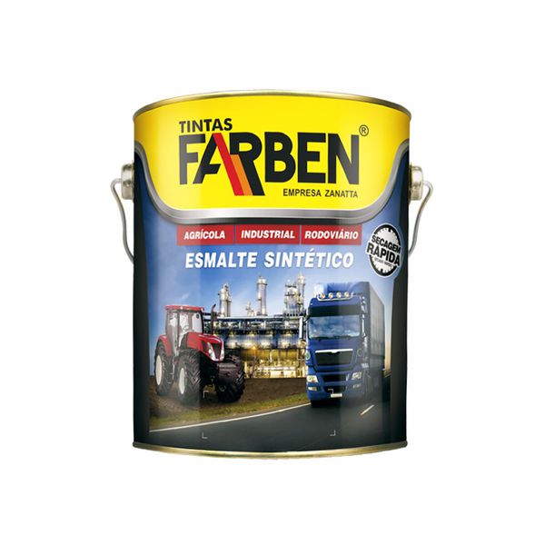 Esmalte Sintético Preto Fosco - 900ml - Farben