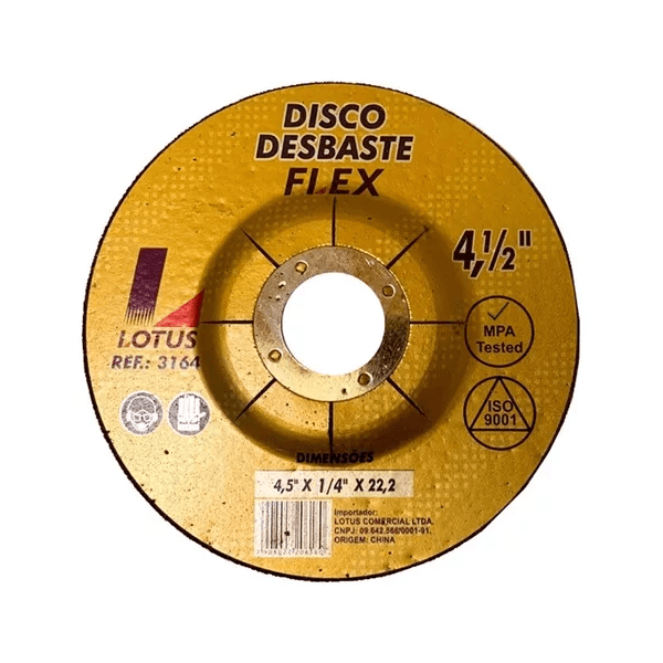 Disco de Desbaste 4,5 x 1/4 x 22,2mm Flex - Lotus