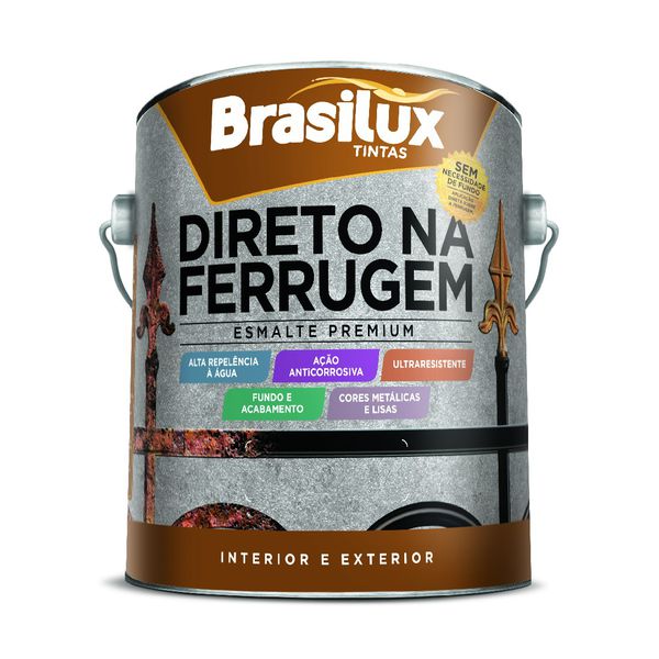 Esmalte Sintetico Dupla função Preto 3,6L - Brasilux
