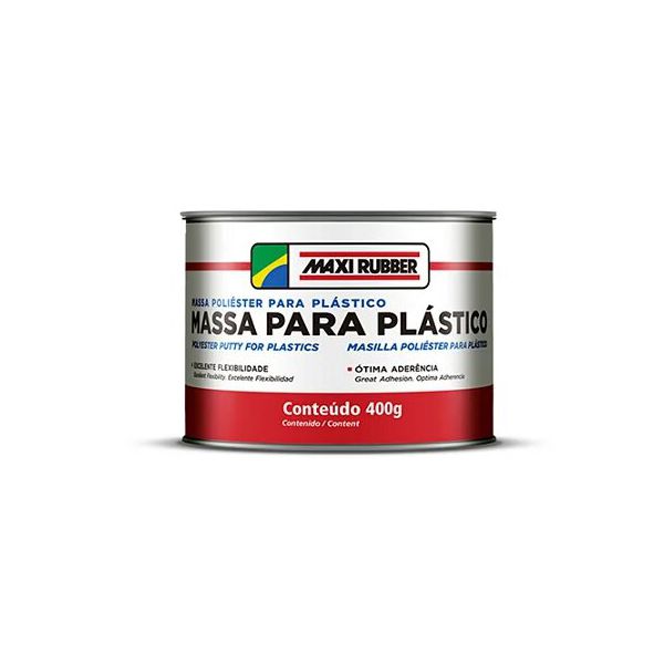 Massa para Plastico Comp A B 400g Maxirubber