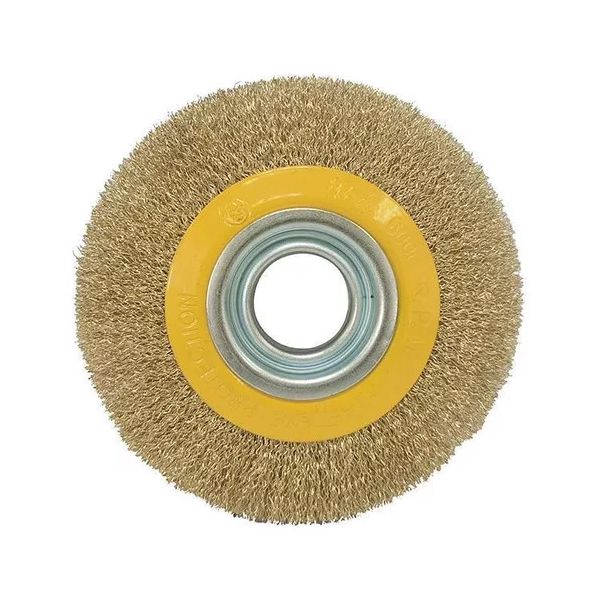 Escova Circular Aço Ondulado 6X3/4'' Amarelo Lotus