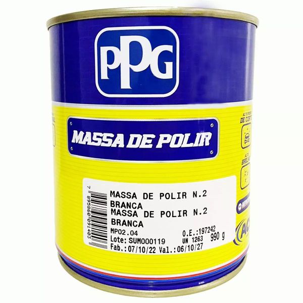 Massa de Polir N.2 Branca 1Kg PPG