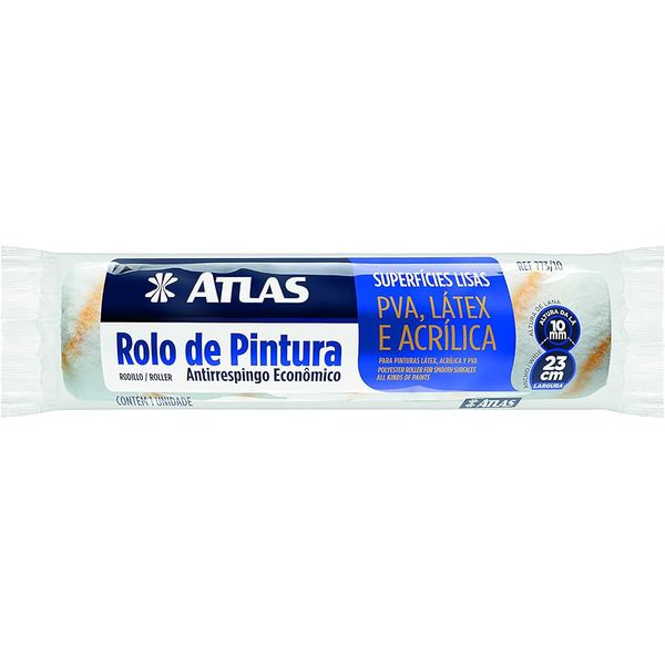 Rolo de La Alta 23cm S/Cabo Antirespingo - Atlas