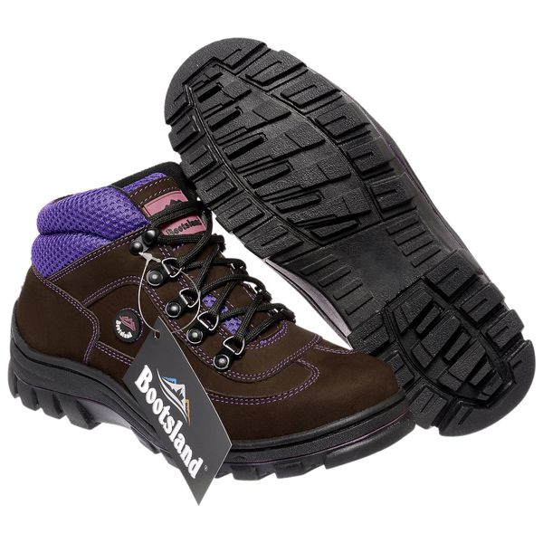 Bota Coturno Botinha Adventure Bootsland Feminino Confort Top Em Couro