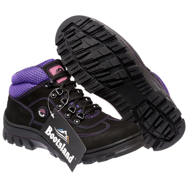 Bota Coturno Botinha Adventure Bootsland Feminino Confort Top Em Couro