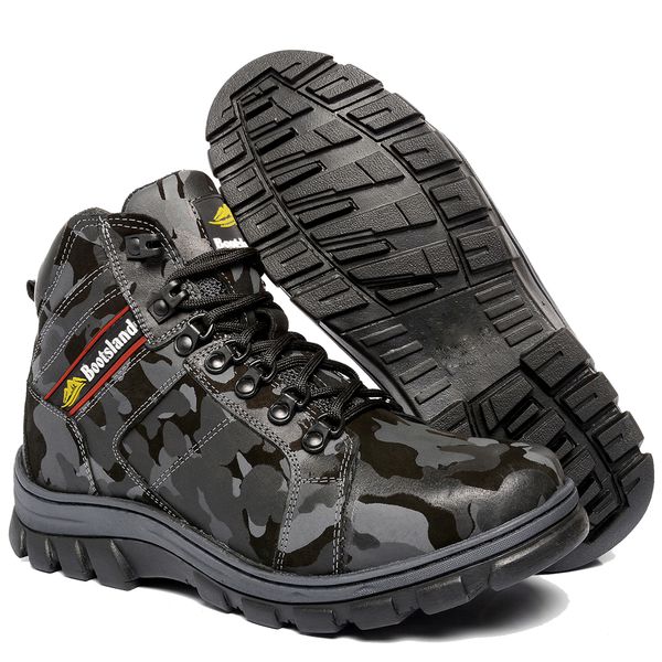 Bota Coturno Bootsland Adventure Masculina Em Couro Original Top Estilosa!