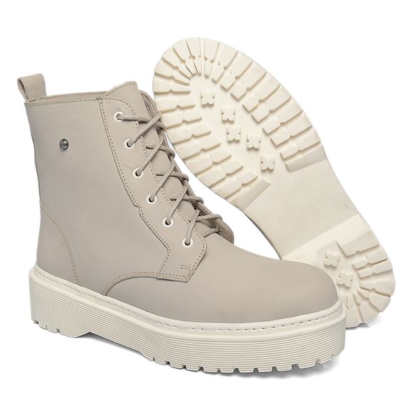 Coturno Feminino Moda Blogueira Plataforma Em Couro Confort!