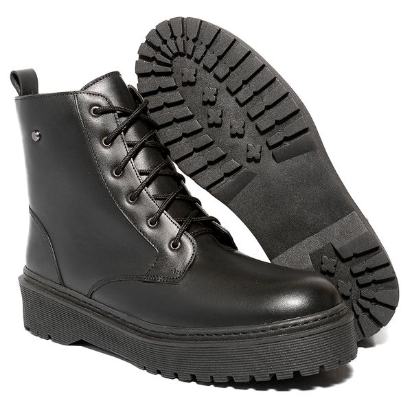 Coturno Feminino Moda Blogueira C/ Ziper Plataforma Em Couro Confort!