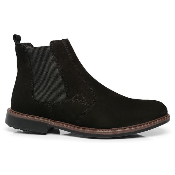 Botina Chelsea Masculina Bootsland Em Couro Legitimo Confort Anatômica