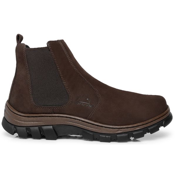 Botina Chelsea Masculina Bootsland Em Couro Legitimo Adventure Confort