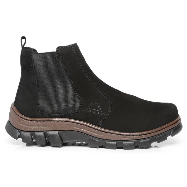 Botina Chelsea Masculina Bootsland Em Couro Legitimo Adventure Confort