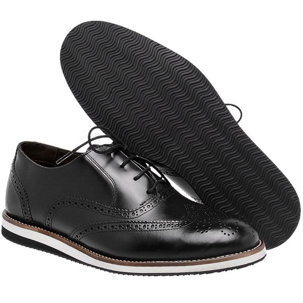 Sapato Oxford Masculino 100% Couro Lançamento Zaykkon Estiloso