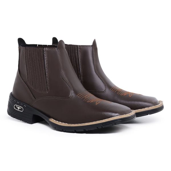 Bota Country Bordada café