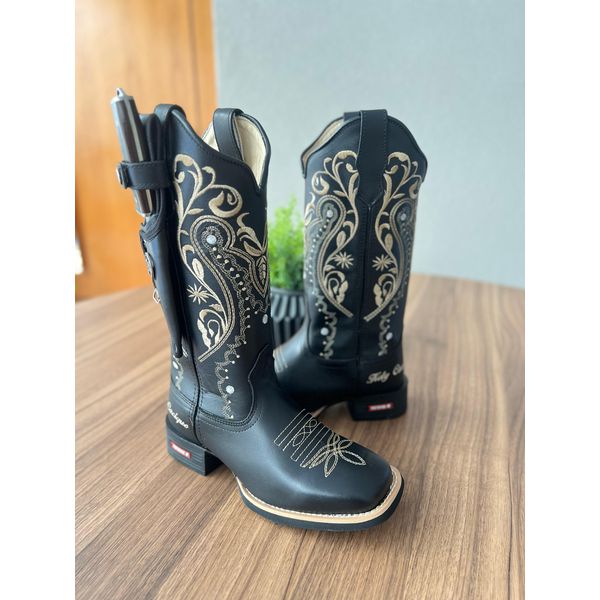 KIT TEXANA EM COURO BORDADO TRIBAL + BAINHA + FACA E NOME PERSONALIZADO 