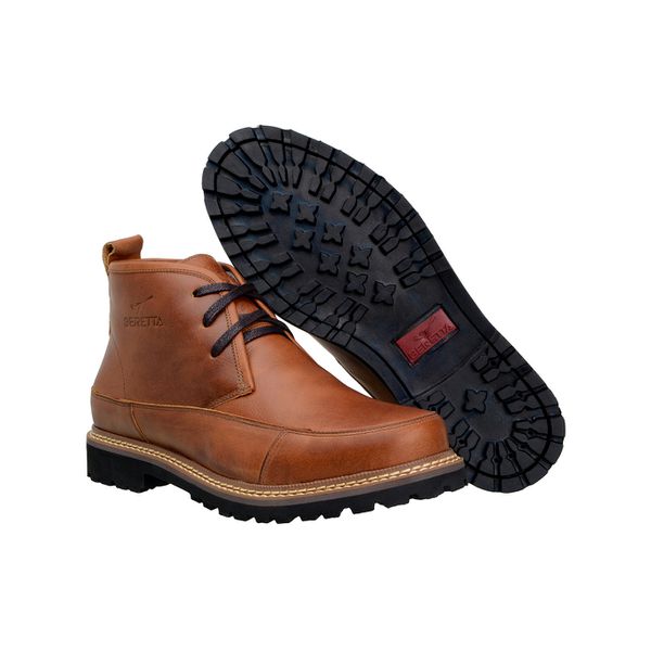 Coturno Masculino Beretta Cano Curto Em Couro Legítimo