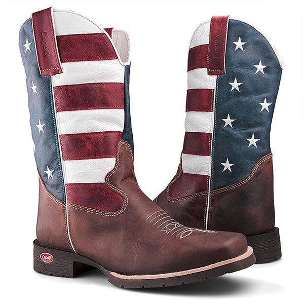 Bota Texana De Bico Quadrado Usa BOTAS MANGALARGA