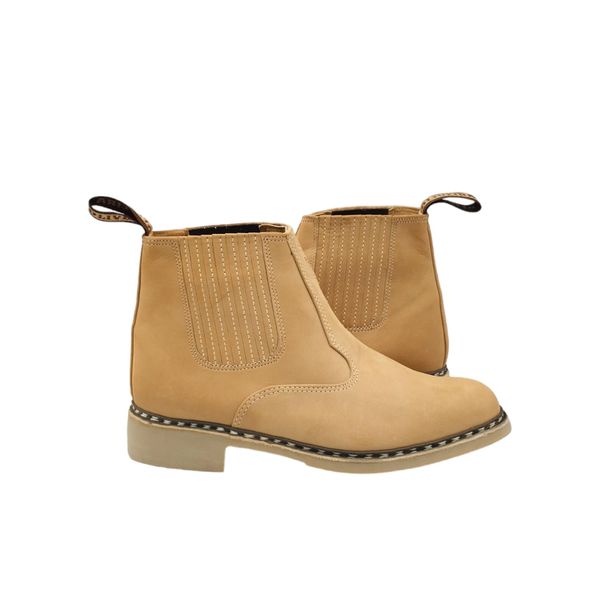 Botina Oliveira Vira Francesa Tradicional Bico Redondo Nobuk Palha