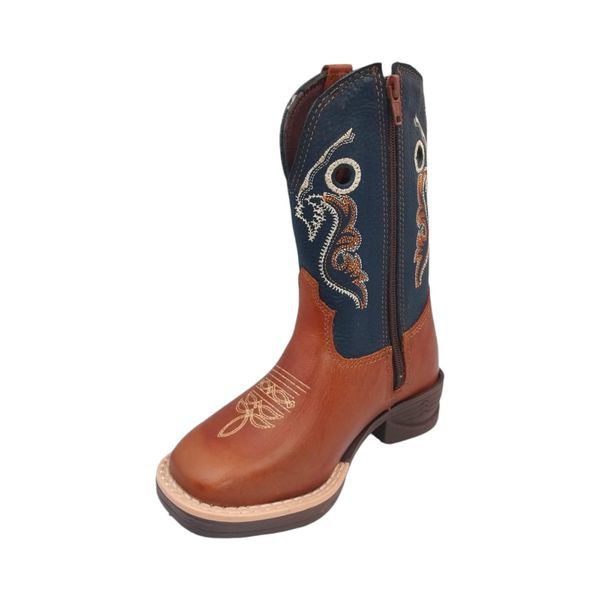 Bota Oliveira - Infantil - Fóssil Tabaco / Azul