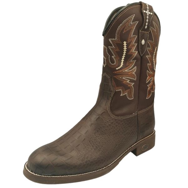 Bota Texana Jacaré Vinho / Chocolate