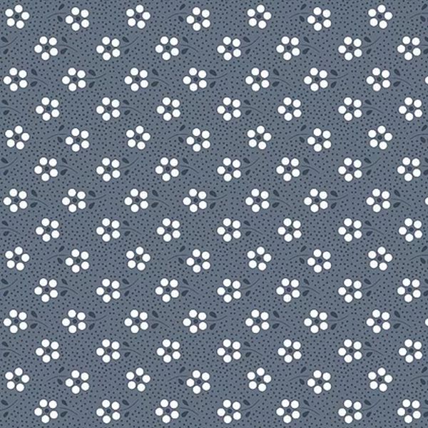 Tecido Tricoline Mini Primavera - Azul Marinho - R... - BOUTIQUE DA RÊ