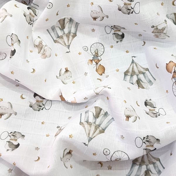 Fralda quadriculada estampada Circo - (por metro) ... - BOUTIQUEDASRENDAS