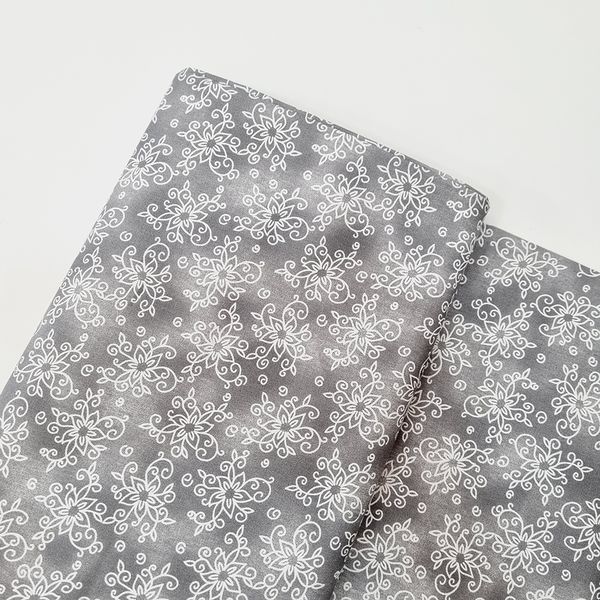 Tecido Tricoline 100% algodão arabesco - cinza - 4... - BOUTIQUE DA RÊ